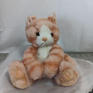 First & Main Orange Tabby Kit Kat Cat Plush Floppy Stuffed Kitty Weighted Paws